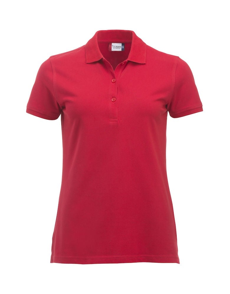 Clique Classic Marion ds polo KM rood (L) - TG-outlet