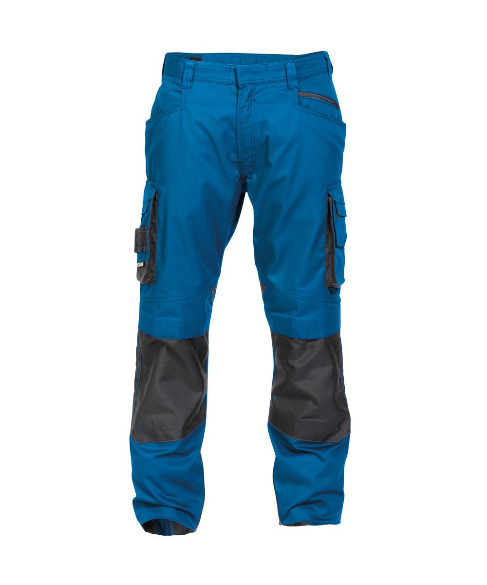 Dassy Nova Tweekleurige werkbroek met kniezakken - azuurblauw/grijs - TG-outlet