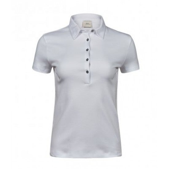 Tee Jays Ladies Pima Cotton Interlock Polo Shirt (S) - TG-outlet