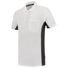 Afbeelding in Gallery-weergave laden, TRICORP POLOSHIRT BICOLOR BORSTZAK White/Dgrey - TG-outlet
